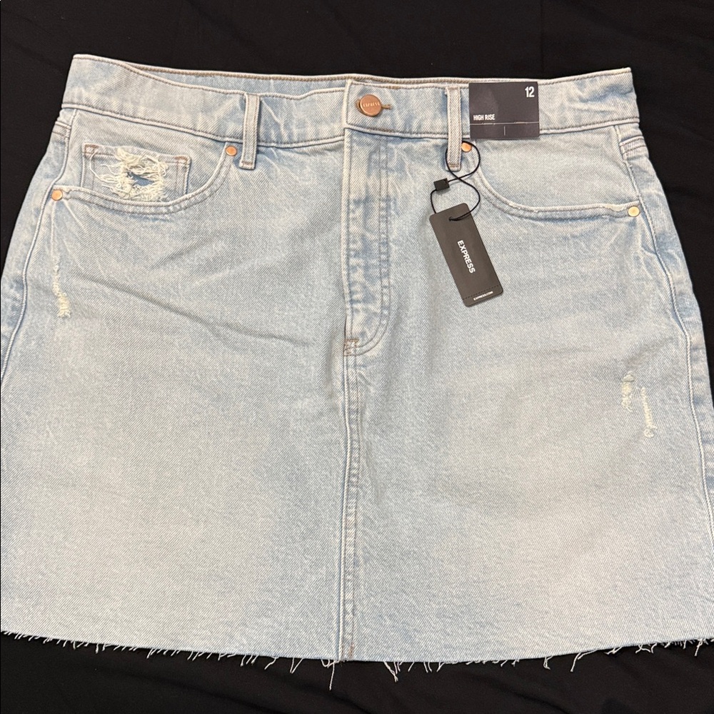 Express Light Blue Denim with Cream Patch